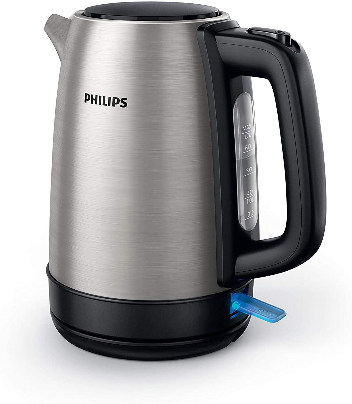 Philips HD9350/90 Wasserkocher (2200 Watt, 1.7 Liter, Edelstahl) [Energieklasse A+++]
