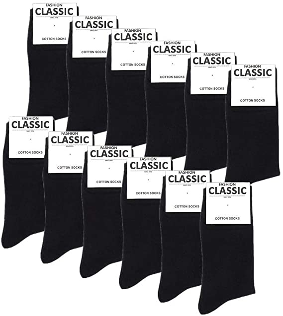 Falechay Herren Business Socken 12 Paar Classic Schwarz Atmungsaktive...